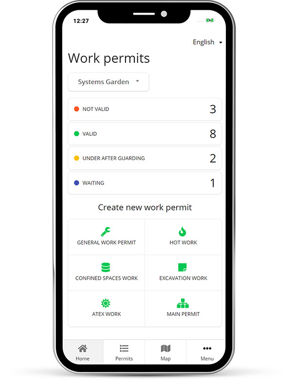 Work Permits mobile view
